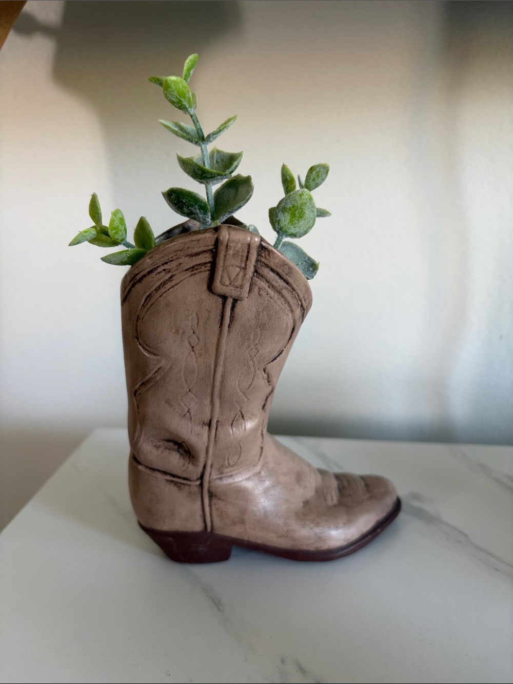 Vintage Cowboy Boot small vase ceramic  piece